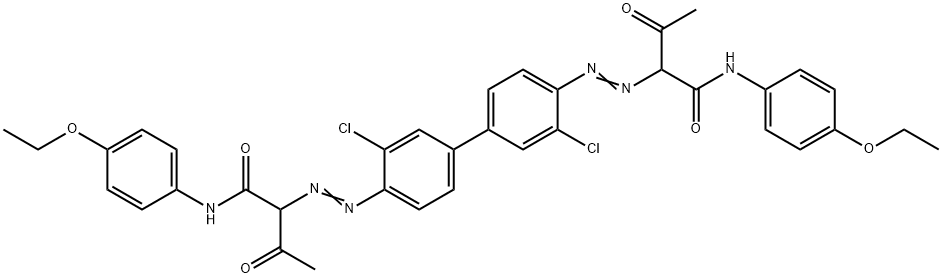 2,2'-[[3,3'-ジクロロ[1,1'-ビフェニル]-4,4'-ジイル]ビス(アゾ)]ビス[N-(4-エトキシフェニル)-3-オキソブタンアミド] 化學構(gòu)造式