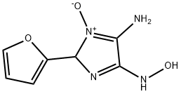 4H-Imidazol-4-one,5-amino-2-(2-furanyl)-2,3-dihydro-,oxime,1-oxide(9CI) Struktur