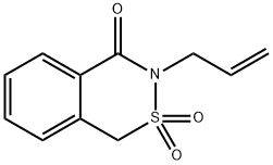 3-Allyl-3,4-dihydro-4-oxo-1H-2,3-benzothiazine 2,2-dioxide Struktur