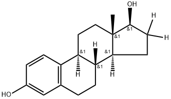 17Β-エストラジオール-16,16-D2 化學構造式