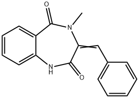 3,4-Dihydro-4-methyl-3-(phenylmethylene)-1H-1,4-benzodiazepine-2,5-dione Struktur