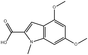 4,6-DIMETHOXY-1-METHYL-1H-INDOLE-2-CARBOXYLIC ACID Struktur