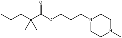 2,2-Dimethylvaleric acid 3-(4-methyl-1-piperazinyl)propyl ester Struktur