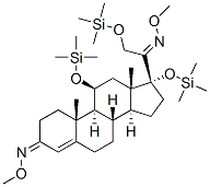 Pregn-4-ene-3,20-dione, 11,17,21-tris[(trimethylsilyl)oxy]-, bis(O-met hyloxime), (11beta)- Struktur