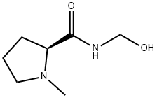 2-Pyrrolidinecarboxamide,N-(hydroxymethyl)-1-methyl-,(2S)-(9CI) Struktur