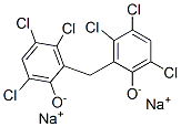 disodium 2,2'-methylenebis[3,4,6-trichlorophenolate] Struktur