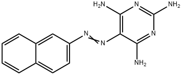 5-(2-Naphtylazo)pyrimidine-2,4,6-triamine Struktur