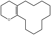 3,4,5,6,7,8,9,10,11,12,13,14-dodecahydro-2H-cyclododeca[b]pyran Struktur