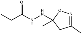 Propanoic  acid,  2-(4,5-dihydro-3,5-dimethyl-5-isoxazolyl)hydrazide Struktur