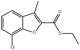 7-CHLORO-3-METHYL-BENZOFURAN-2-CARBOXYLIC ACID ETHYL ESTER Struktur