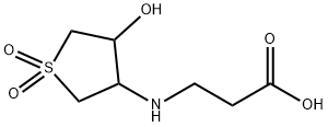 3-(4-HYDROXY-1,1-DIOXO-TETRAHYDRO-1LAMBDA6-THIOPHEN-3-YLAMINO)-PROPIONIC ACID Struktur