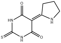 4,6(1H,5H)-Pyrimidinedione, dihydro-5-(2-pyrrolidinylidene)-2-thioxo- (9CI) Struktur