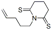 2,6-Piperidinedithione,  1-(4-pentenyl)-  (9CI) Struktur