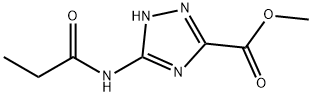 1H-1,2,4-Triazole-3-carboxylicacid,5-[(1-oxopropyl)amino]-,methylester(9CI) Struktur