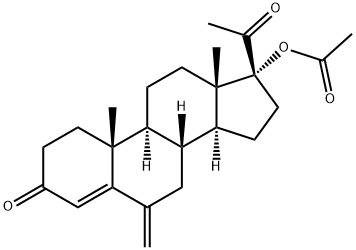 17-hydroxy-6-methylenepregn-4-ene-3,20-dione 17-acetate Struktur