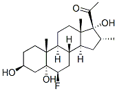 6beta-fluoro-3beta,5alpha,17-trihydroxy-16alpha-methylpregnan-20-one  Struktur