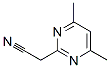 2-Pyrimidineacetonitrile, 4,6-dimethyl- (8CI,9CI) Struktur