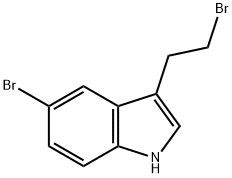 1H-INDOLE,5-BROMO-3-(2-BROMOETHYL)- Struktur