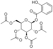 2,3,4,6-Tetra-O-acetyl-b-D-glucopyranosylsalicylate Struktur