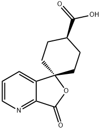 trans-7'-Oxo-spiro[cyclohexane-1,5'(7'H)-furo[3,4-b]pyridine]-4-carboxylic acid Struktur