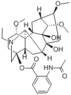 20-エチル-1α,14α,16β-トリメトキシアコニタン-4,8,9-トリオール4-[2-(アセチルアミノ)ベンゾアート]