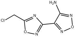 4-[5-(chloromethyl)-1,2,4-oxadiazol-3-yl]-1,2,5-oxadiazol-3-amine Struktur