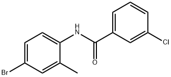 N-(4-bromo-2-methylphenyl)-3-chlorobenzamide Struktur