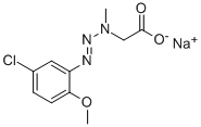 sodium [3-(5-chloro-2-methoxyphenyl)-1-methyl-2-triazeno]acetate  Struktur