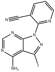 2-(4-amino-3-iodo-1H-pyrazolo[3,4-d]pyrimidin-
1-yl)-pyridin-3-yl cyanide|