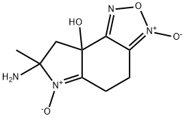 8aH-Pyrrolo[3,2-e]-2,1,3-benzoxadiazol-8a-ol,7-amino-4,5,7,8-tetrahydro-7-methyl-,3,6-dioxide(9CI) Struktur