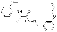 2-{2-[3-(allyloxy)benzylidene]hydrazino}-N-(2-methoxyphenyl)-2-oxoacetamide Struktur