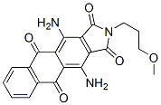 4,11-diamino-2-(3-methoxypropyl)-1H-Naphth[2,3-f]isoindole-1,3,5,10(2H)-tetrone Struktur