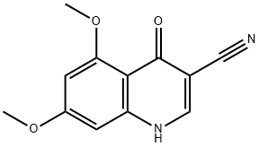 4-Hydroxy-5,7-dimethoxy-3-quinolinecarbonitrile Struktur