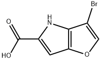 3-BROMO-4H-FURO[3,2-B]PYRROLE-5-CARBOXYLIC ACID Struktur