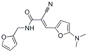 2-Propenamide,  2-cyano-3-[5-(dimethylamino)-2-furanyl]-N-(2-furanylmethyl)- Struktur