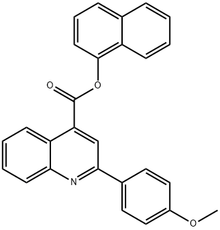 1-naphthyl 2-(4-methoxyphenyl)-4-quinolinecarboxylate Struktur