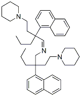 1-[3-(1-Naphtyl)-3-[N-[2-(1-naphtyl)-2-(2-piperidinoethyl)pentyl]iminomethyl]hexyl]piperidine Struktur