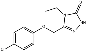 5-[(4-CHLOROPHENOXY)METHYL]-4-ETHYL-4H-1,2,4-TRIAZOLE-3-THIOL Struktur