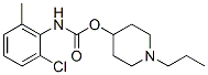 2-Chloro-6-methylcarbanilic acid 1-propyl-4-piperidinyl ester Struktur