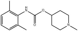 2,6-Dimethylcarbanilic acid 1-methyl-4-piperidinyl ester Struktur