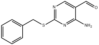 4-AMINO-2-BENZYLSULFANYL-PYRIMIDINE-5-CARBALDEHYDE Struktur