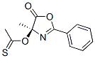 Ethanethioic  acid,  S-(4,5-dihydro-4-methyl-5-oxo-2-phenyl-4-oxazolyl)  ester Struktur