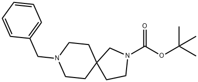 tert-Butyl 8-benzyl-2,8-diazaspiro[4.5]decane-2-carboxylate Struktur