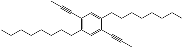 2 5-DIOCTYL-1 4-DI-1-PROPYNYLBENZENE Structure