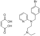 N-[(4-bromophenyl)methyl]-N'-ethyl-N'-methyl-N-2-pyridylethylenediamine maleate Struktur