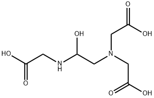 N-(carboxymethyl)-N-[2-[(carboxymethyl)amino]-2-hydroxyethyl]glycine Struktur