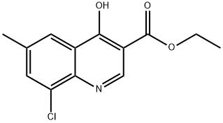 8-CHLORO-4-HYDROXY-6-METHYLQUINOLINE-3-CARBOXYLIC ACID ETHYL ESTER Struktur