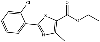 5-Thiazolecarboxylic acid, 2-(2-chlorophenyl)-4-methyl-, ethyl ester Struktur