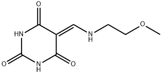 2,4,6(1H,3H,5H)-Pyrimidinetrione, 5-[[(2-methoxyethyl)amino]methylene]- (9CI) Struktur