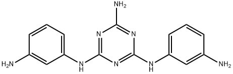 N,N'-Bis(3-aminophenyl)-1,3,5-triazine-2,4,6-triamine Struktur